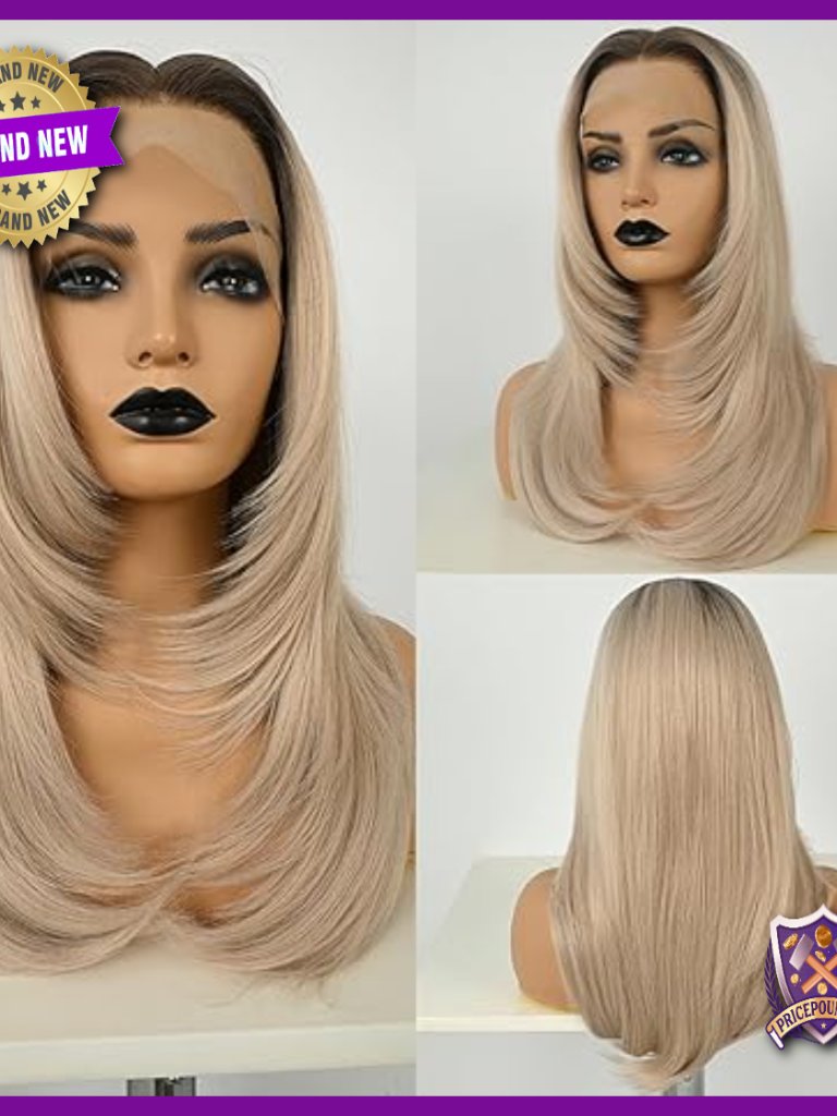 Shoulder Length Layered Wave Wig With Pre-Plucked Hairline, Adjustable Fit